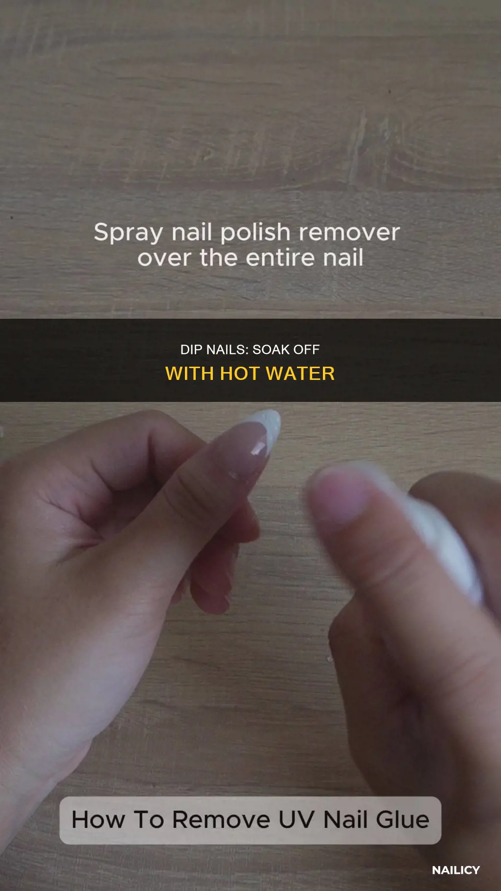 how to remove dip nails with hot water