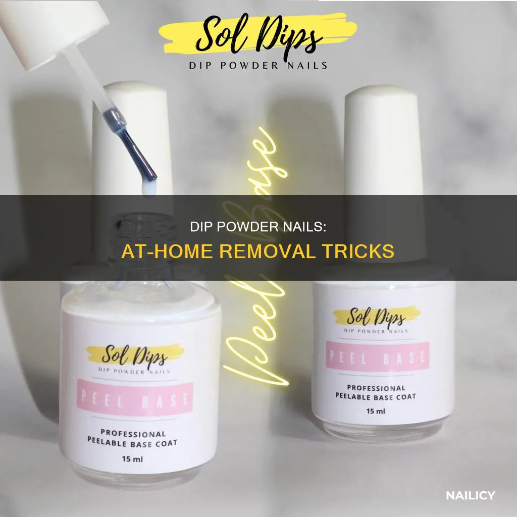 how to remove dip powder nail polish at home