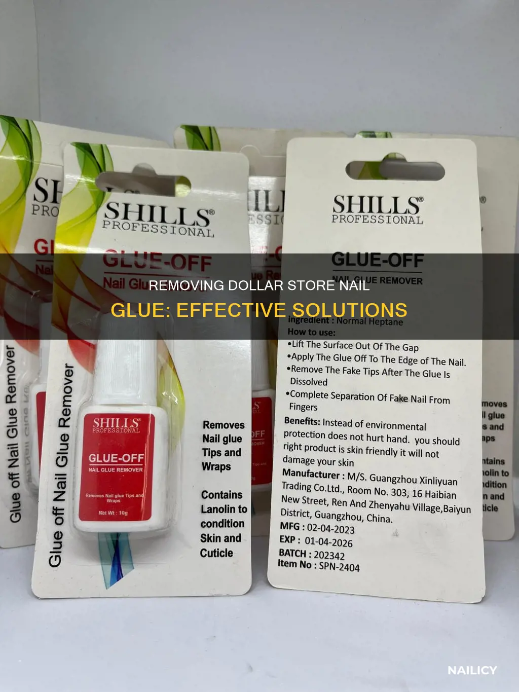 how to remove dollar store nail glue
