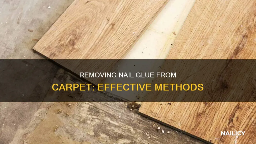 how to remove dried nail glue from carpet