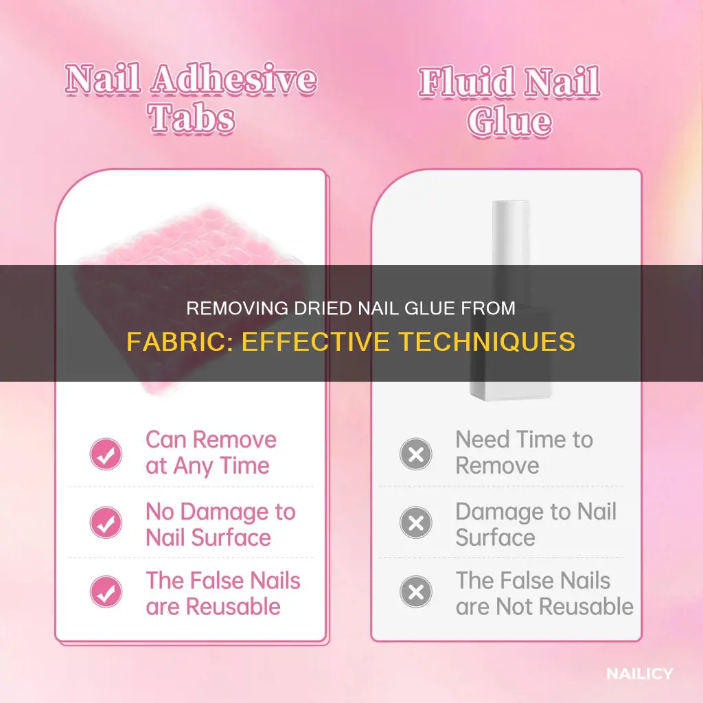 how to remove dried nail glue from fabric