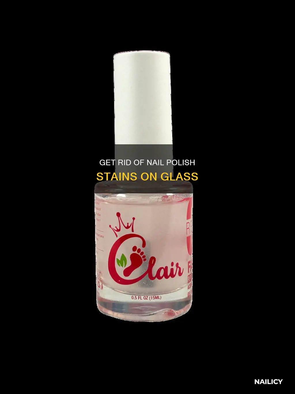 how to remove dried nail polish from glass