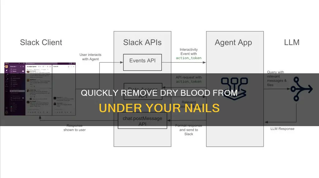 how to remove dry blood between nail and finger