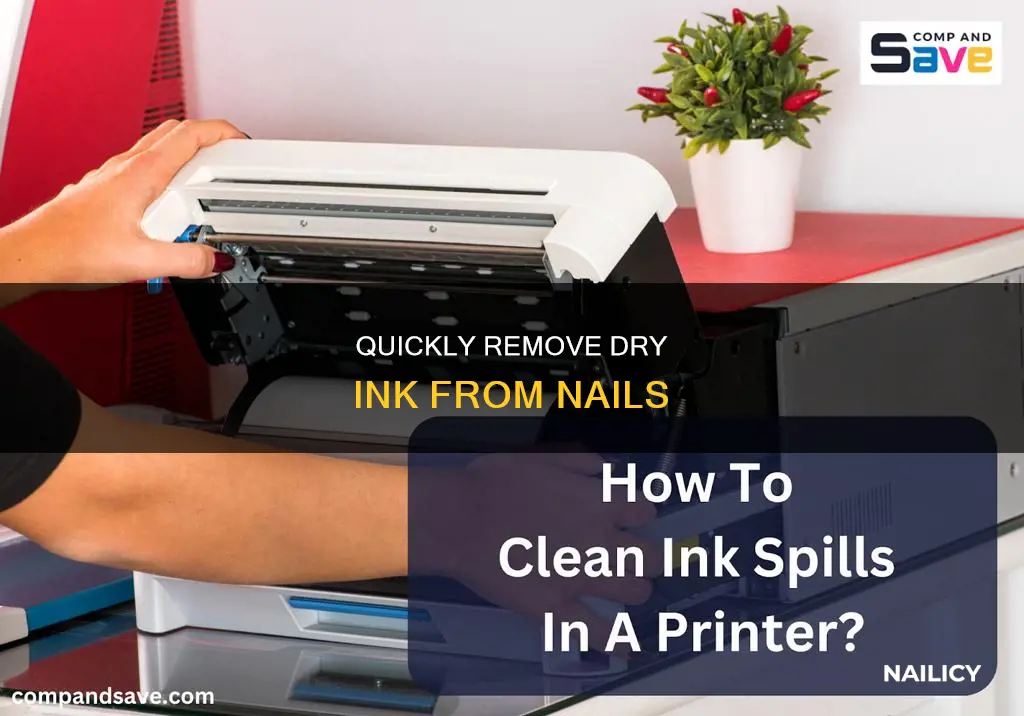 how to remove dry ink from nails