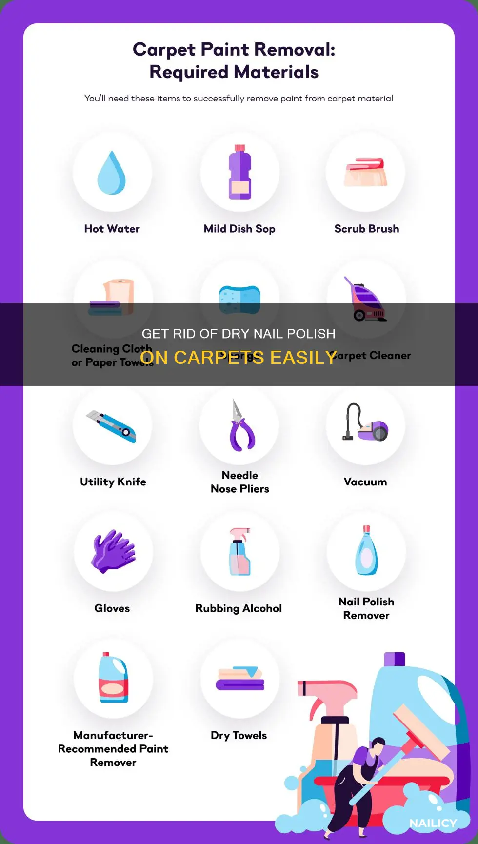 how to remove dry nail polish from carpets