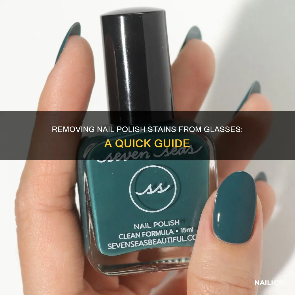 how to remove dry nail polish from glasses frames