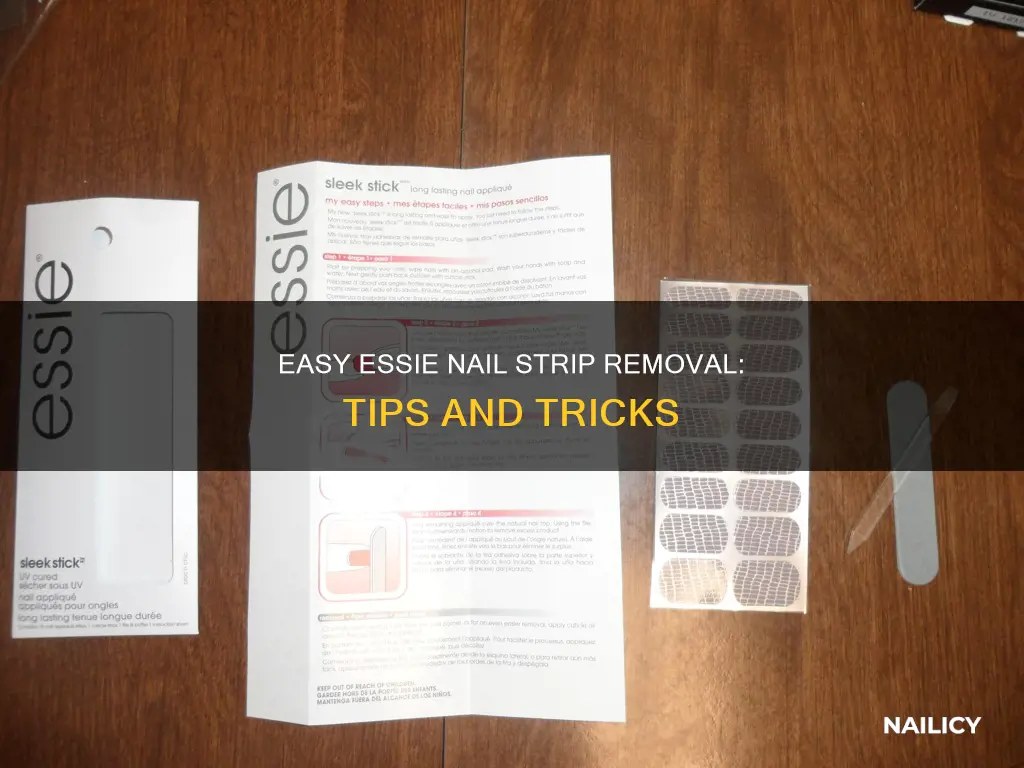 how to remove essie nail strips