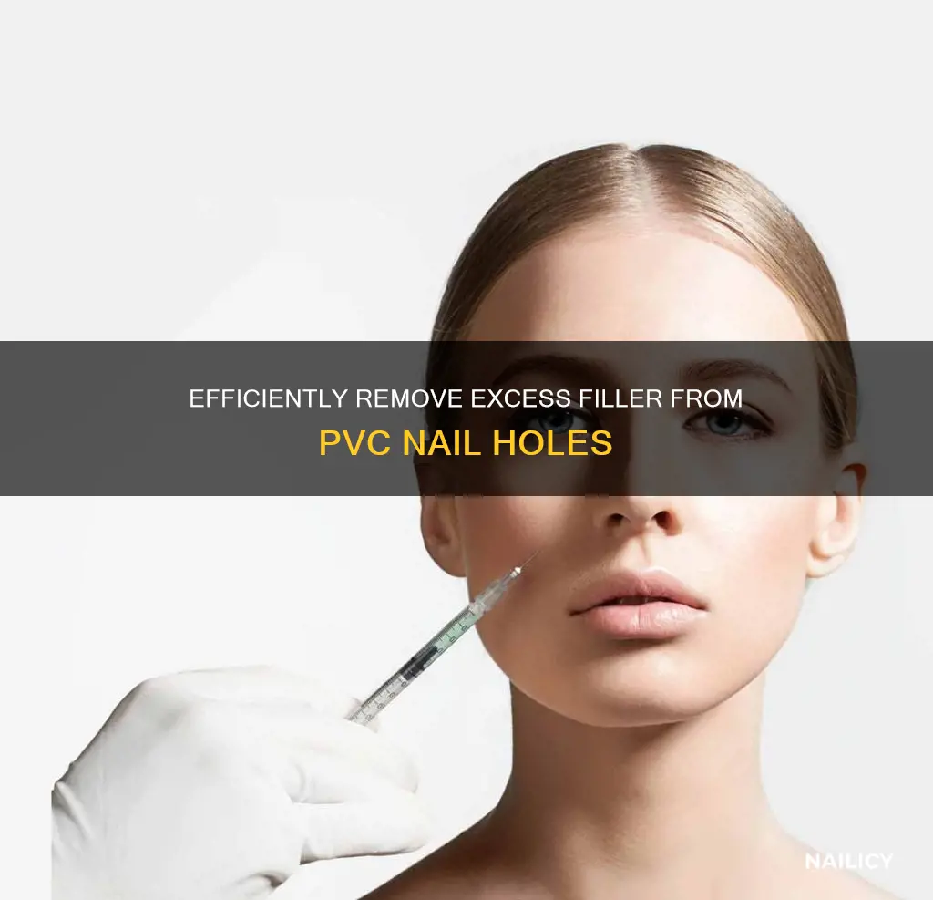how to remove excess filler on pvc nail holes