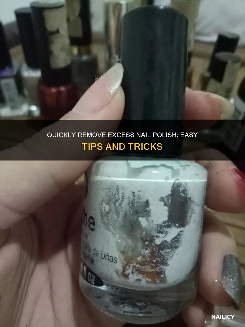 how to remove excess nail polish