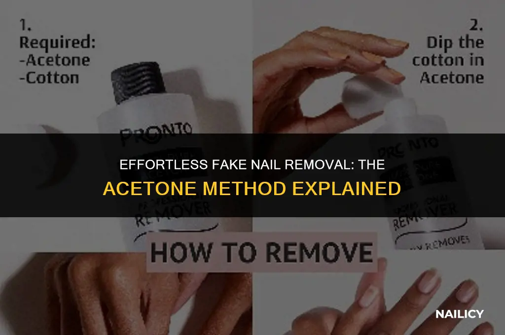 how to remove fake nails using acetone