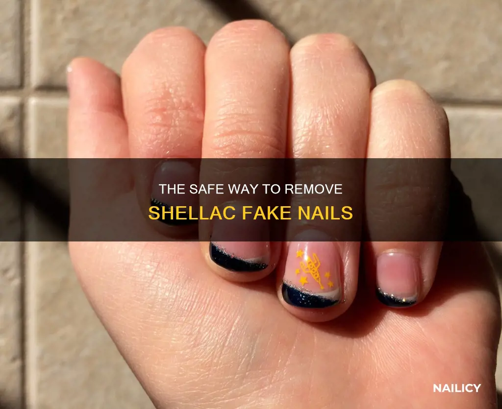 how to remove fake nails with shellac