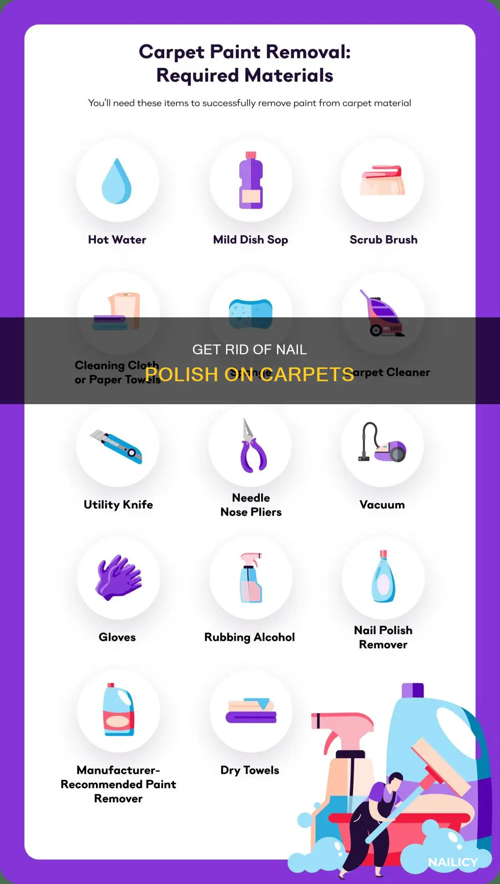 how to remove finger nail polish carpet