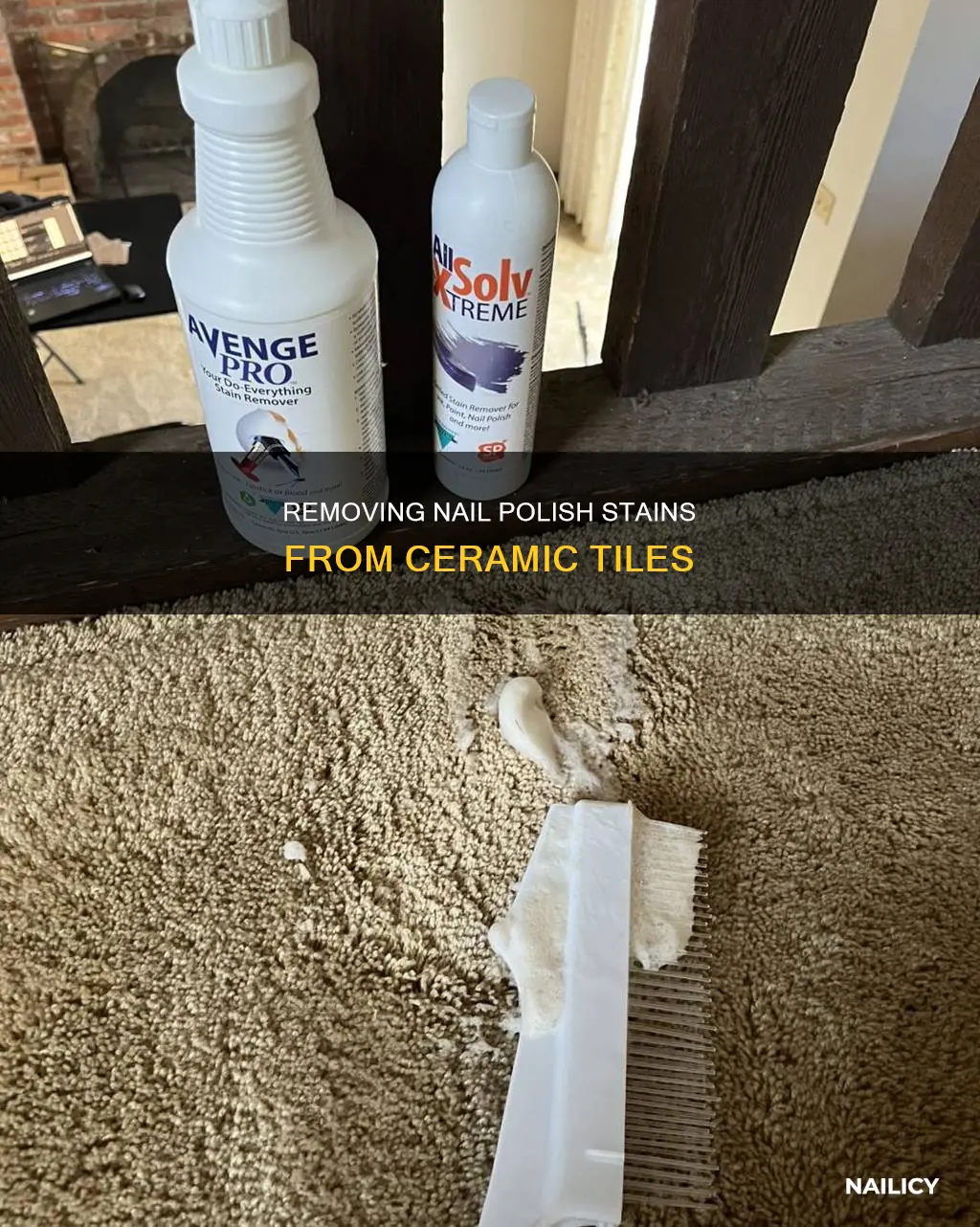 how to remove finger nail polish from ceramic tile