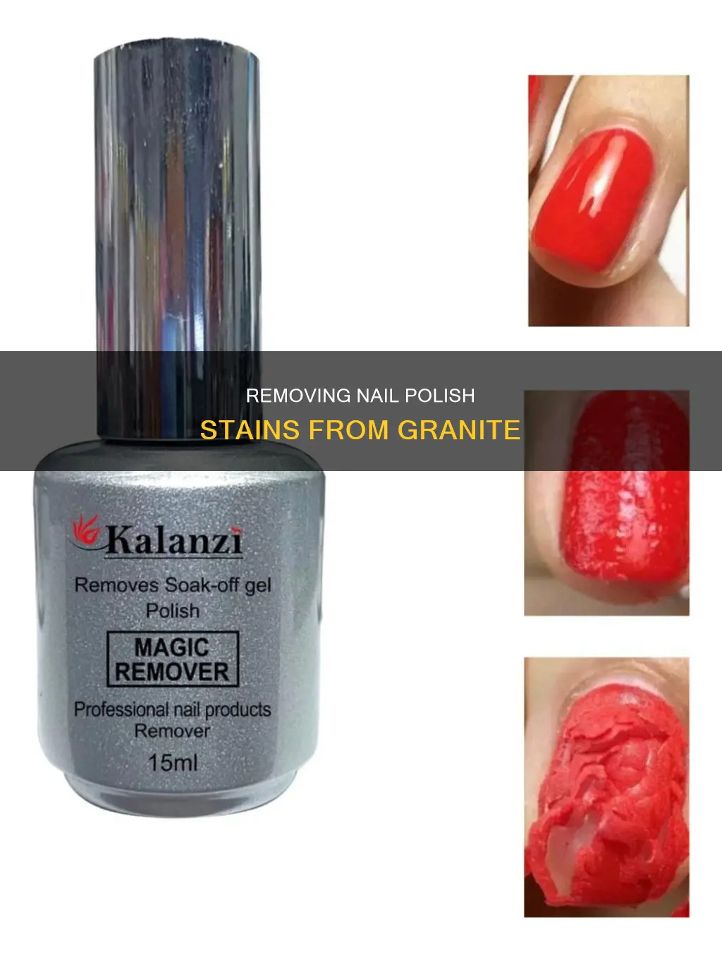 how to remove finger nail polish from granite