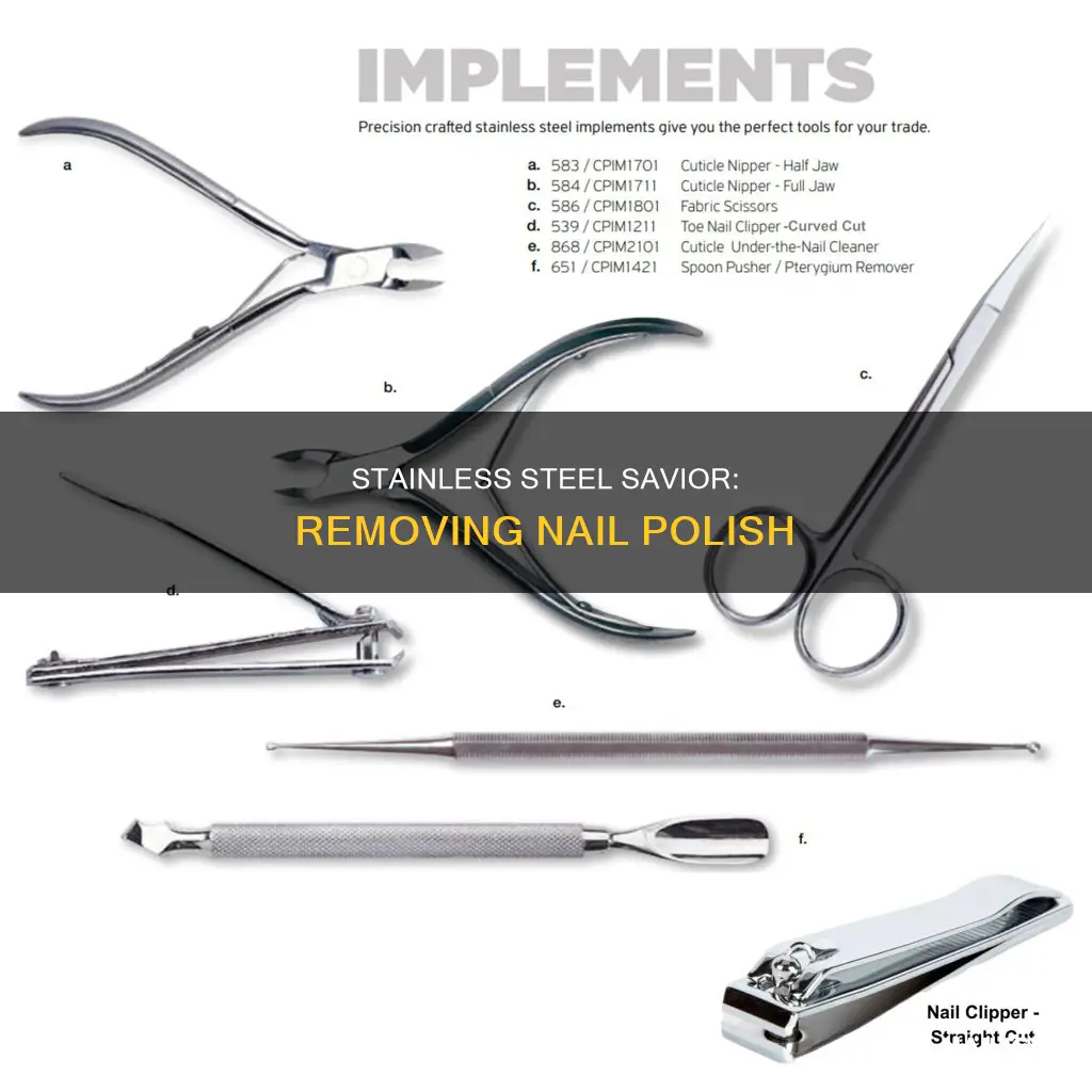 how to remove finger nail polish off stainless steel