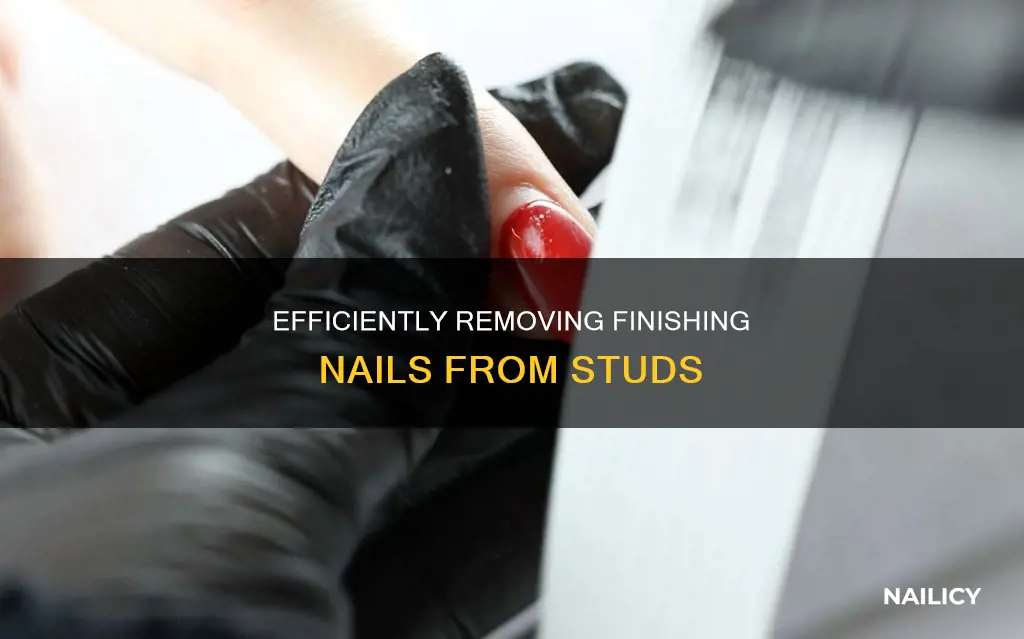 how to remove finishing nails from studs