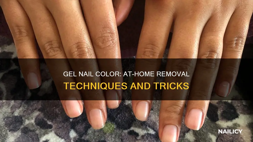 how to remove gel nail color at home