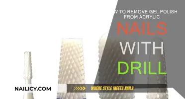 Drill Bit Gel Polish Removal from Acrylic Nails