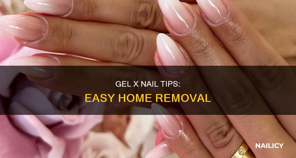 how to remove gel x nail tips at home