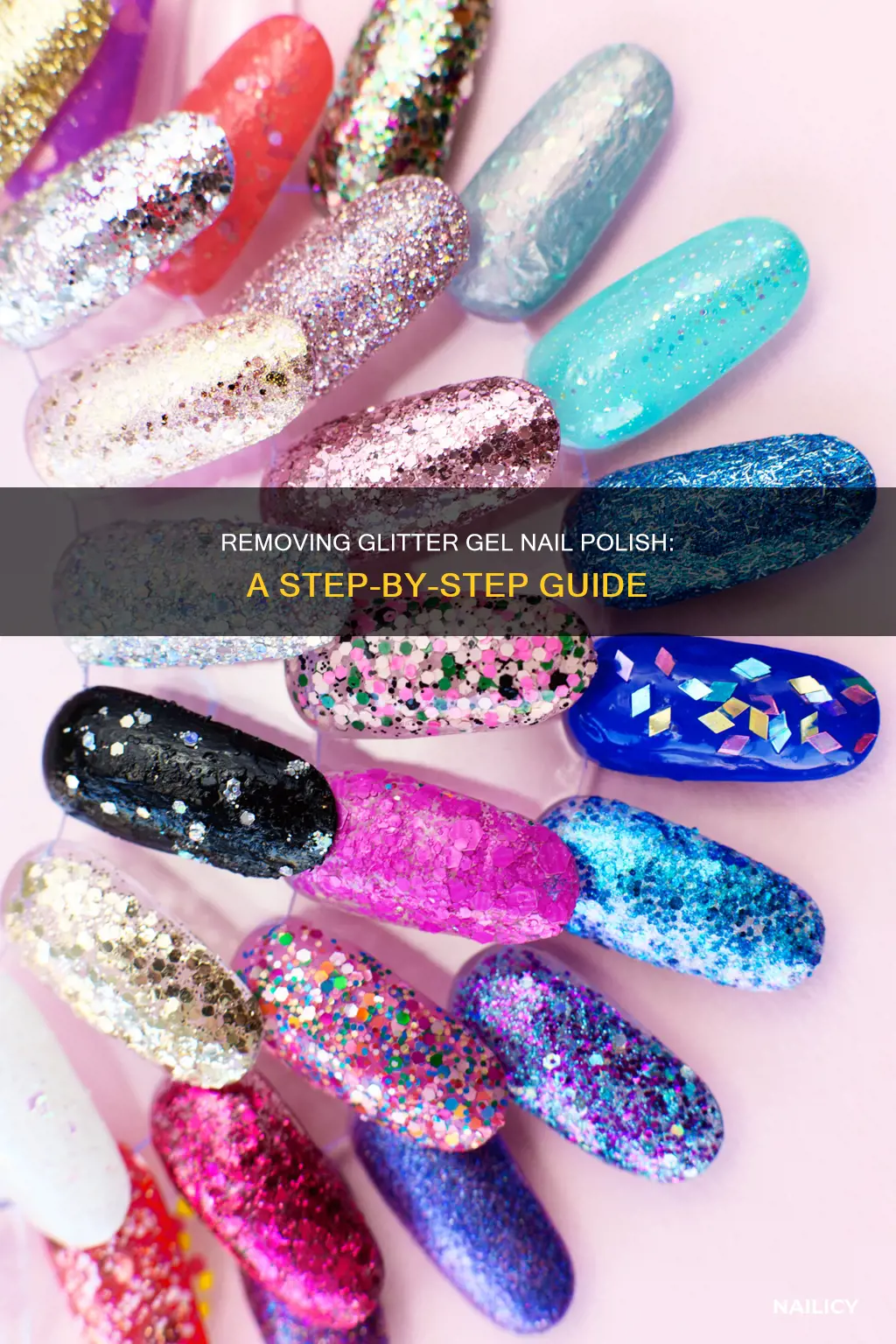 how to remove glitter gel nail polish