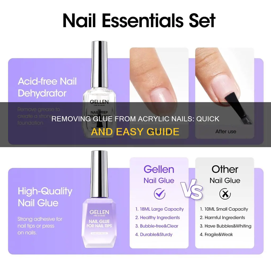 how to remove glue from acrylic nails