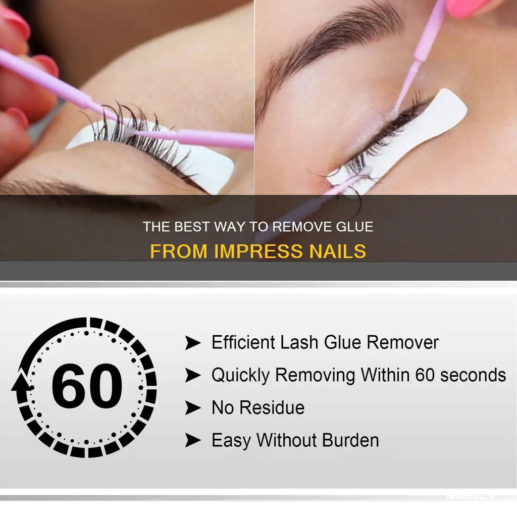 how to remove glue from impress nails