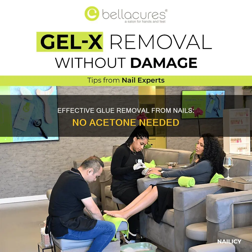how to remove glue from nails without acetone
