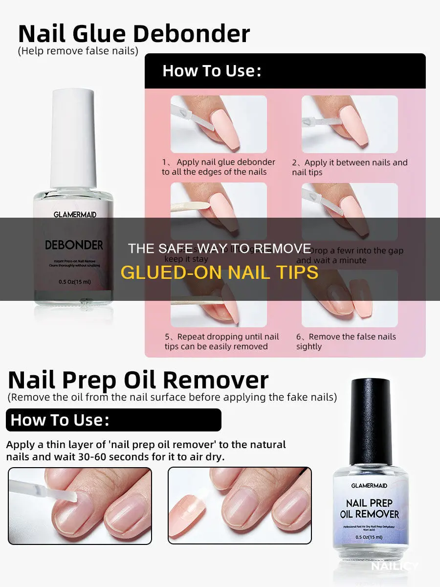 how to remove glued nail tips