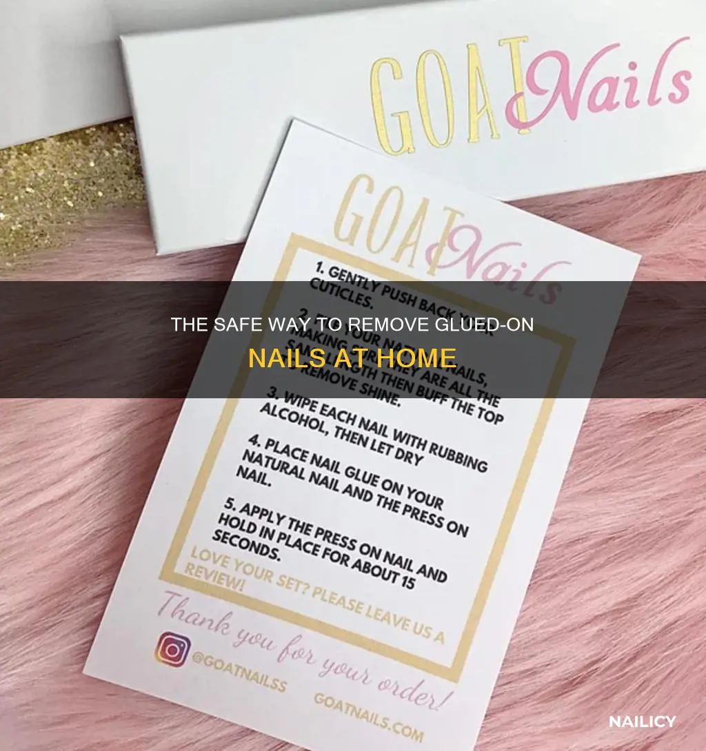 how to remove glued on nail
