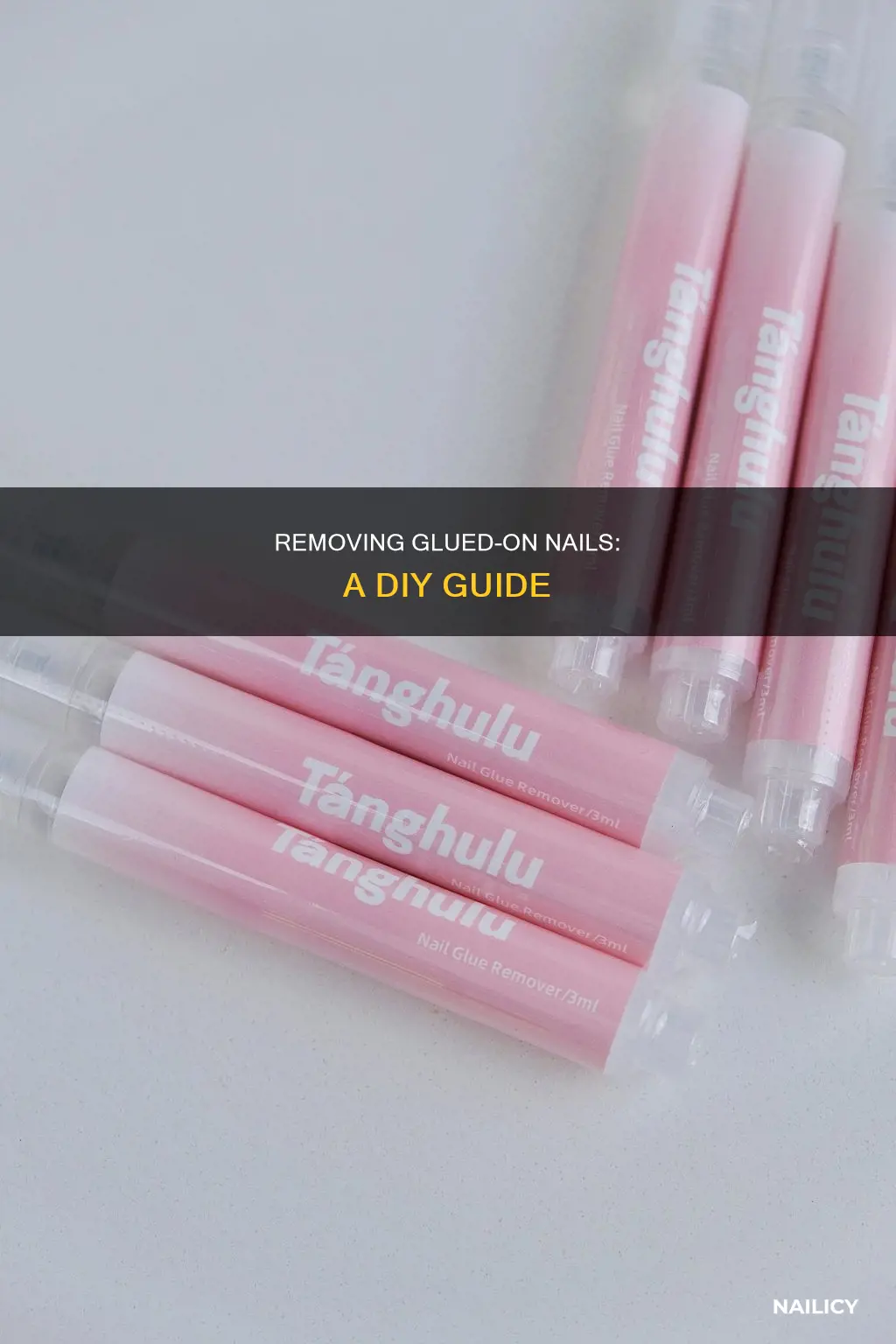 how to remove glued on nails at home