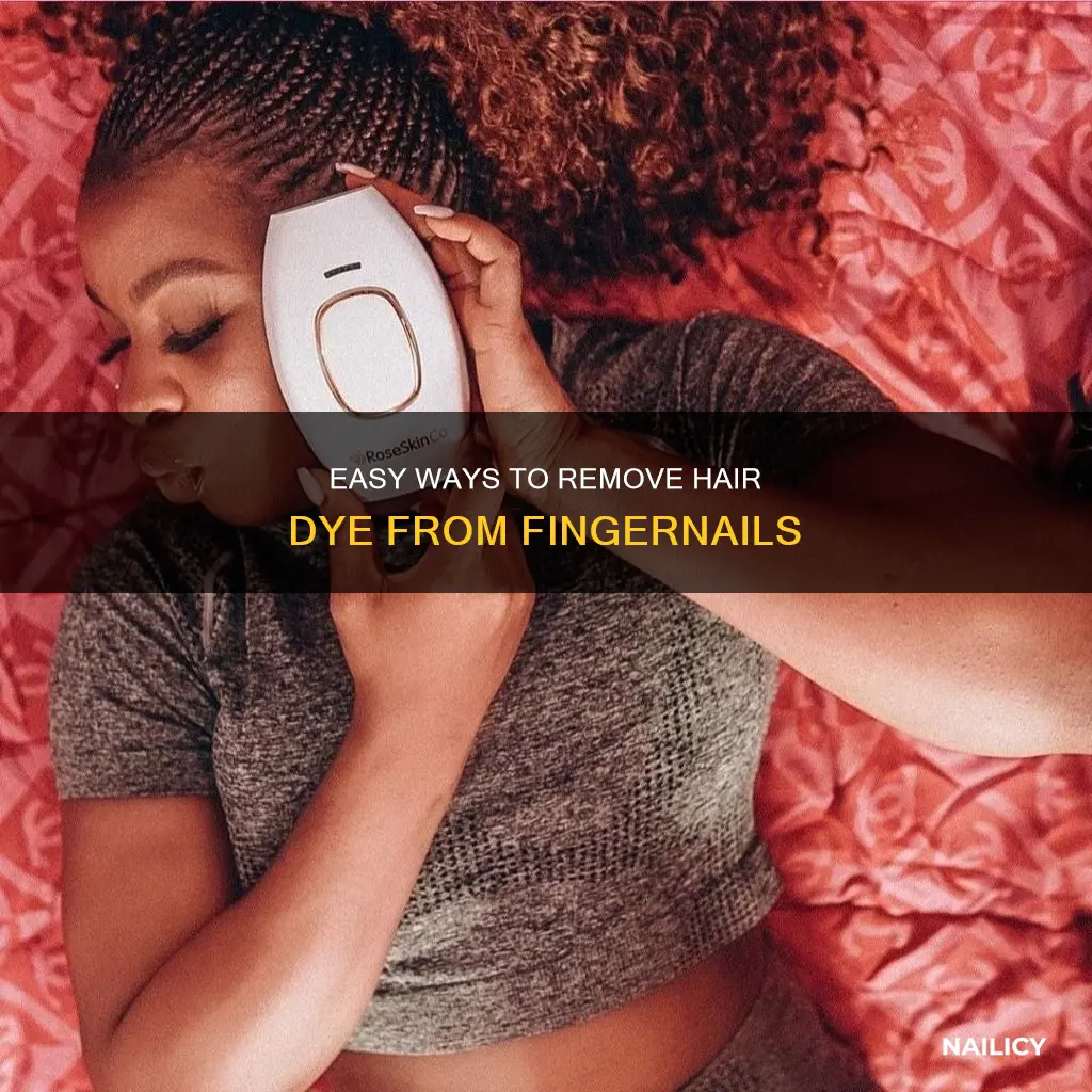 how to remove hair color from finger nail