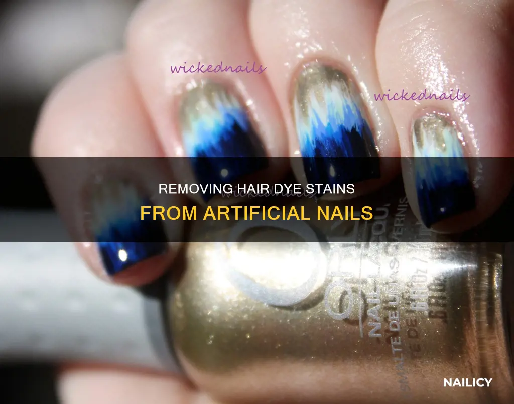 how to remove hair dye from artificial nails