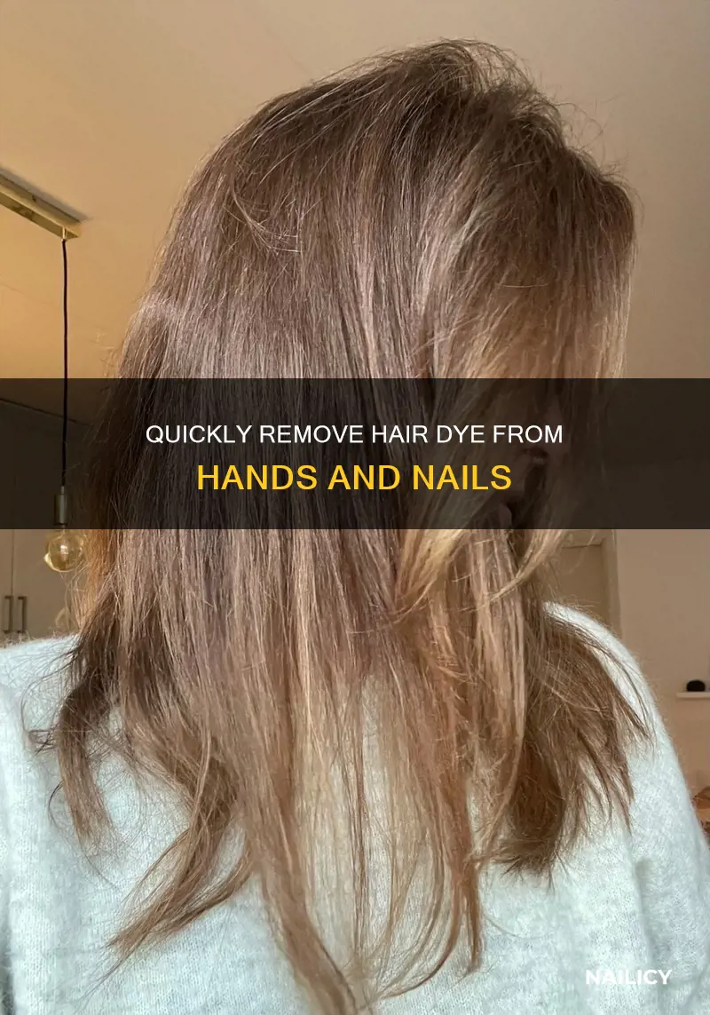 how to remove hair dye from hands and nails fast