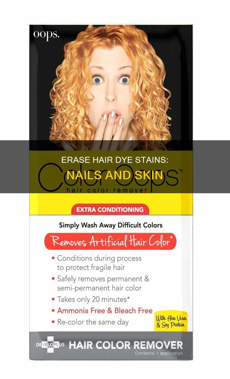 how to remove hair dye from nails and skin