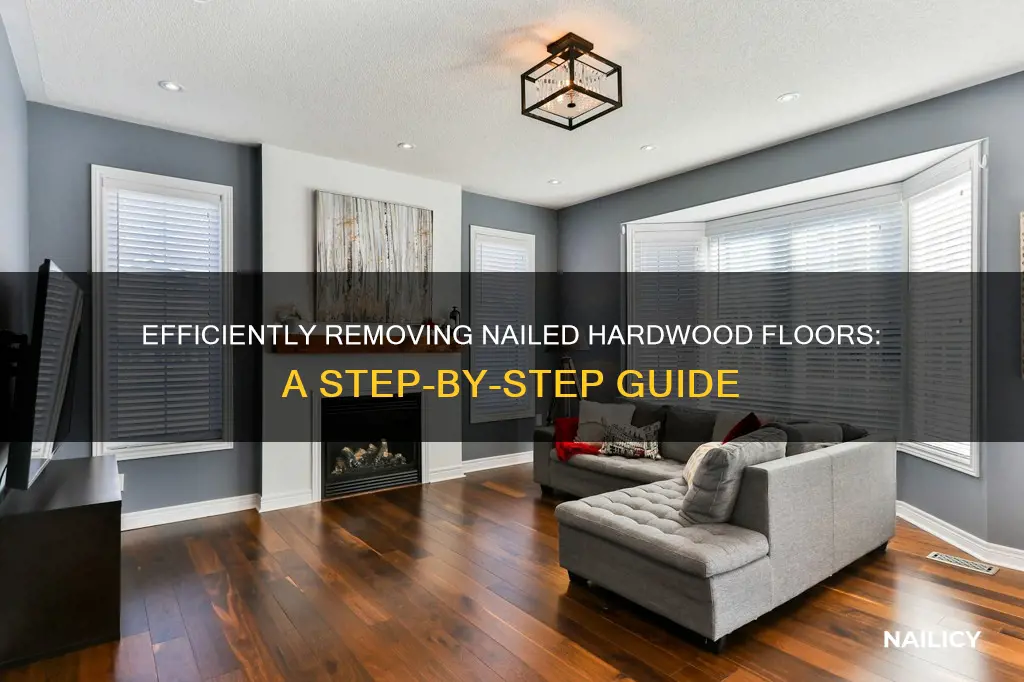 how to remove hardwood floor nailed