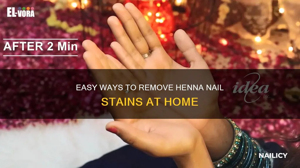 how to remove henna nail stain