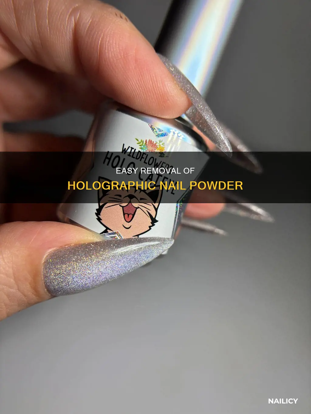 how to remove holographic nail powder