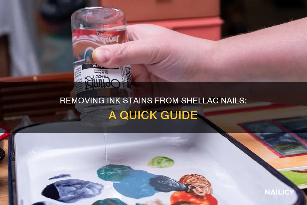 how to remove ink from shellac nails