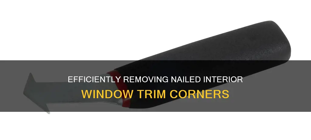 how to remove interior window trim corners nailed