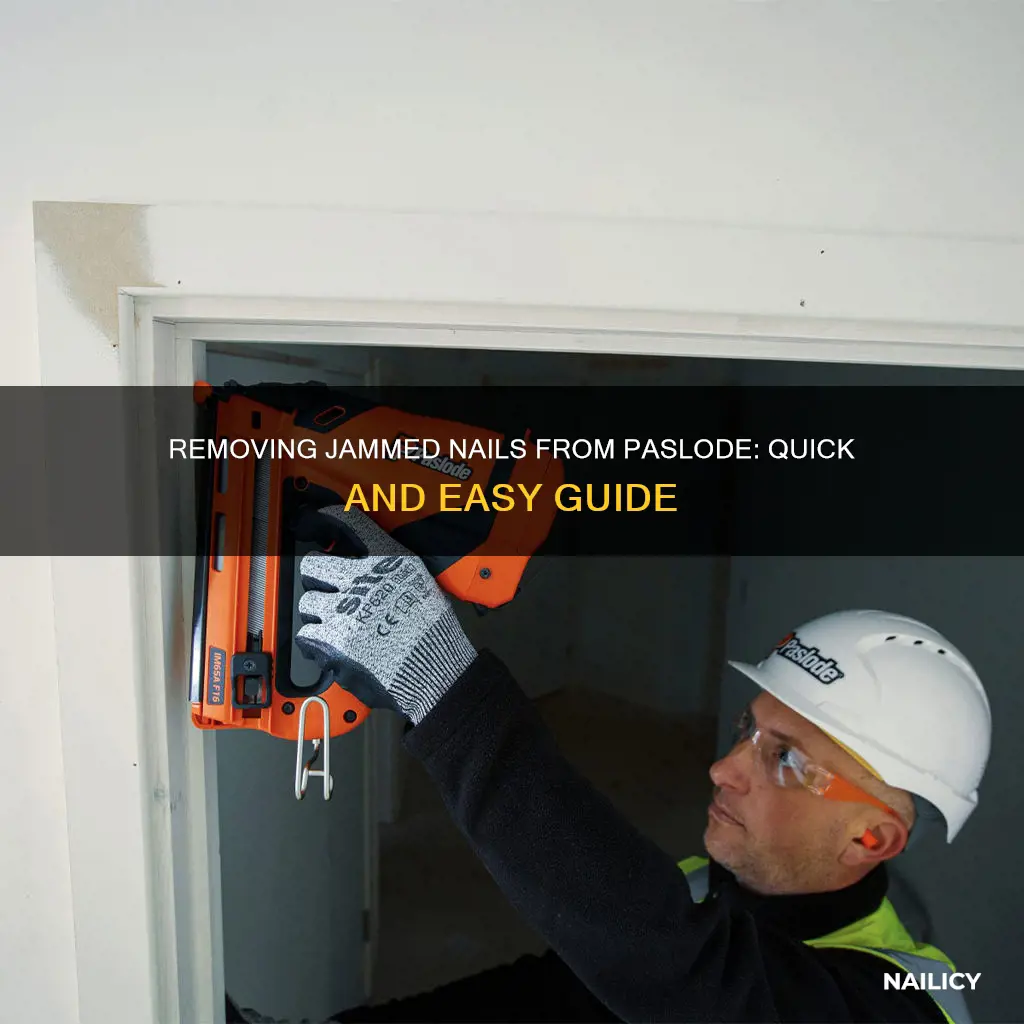 how to remove jammed nail from paslode
