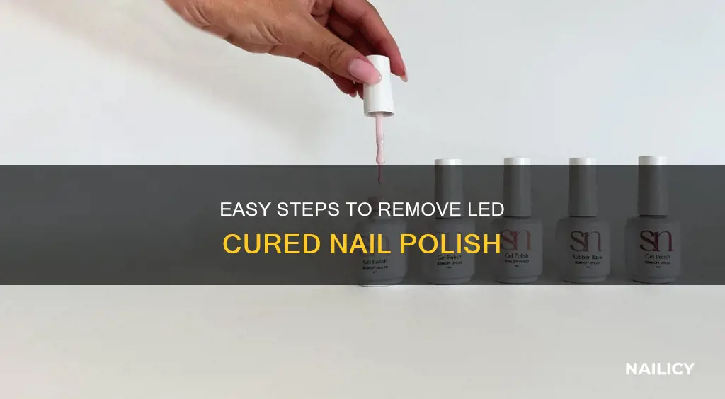 how to remove led cured nail polish