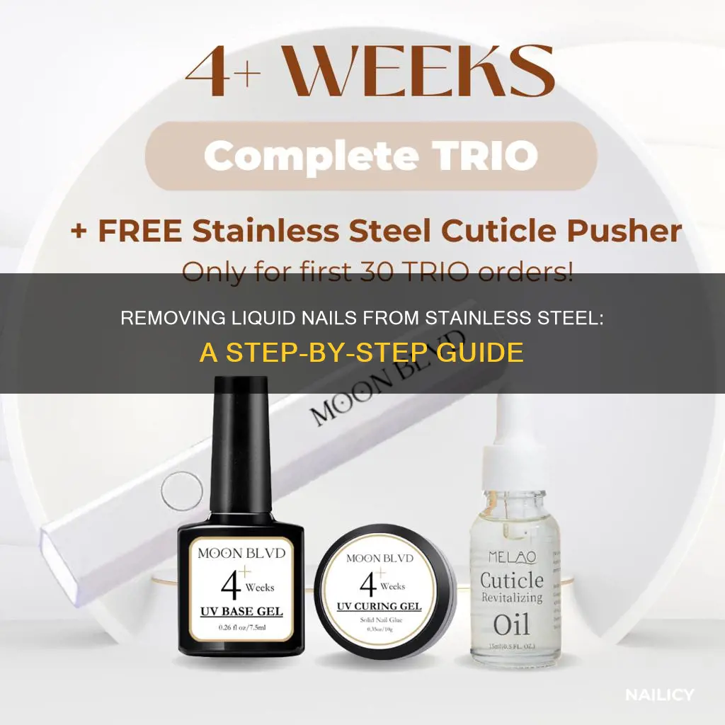 how to remove liquid nails from stainless steel