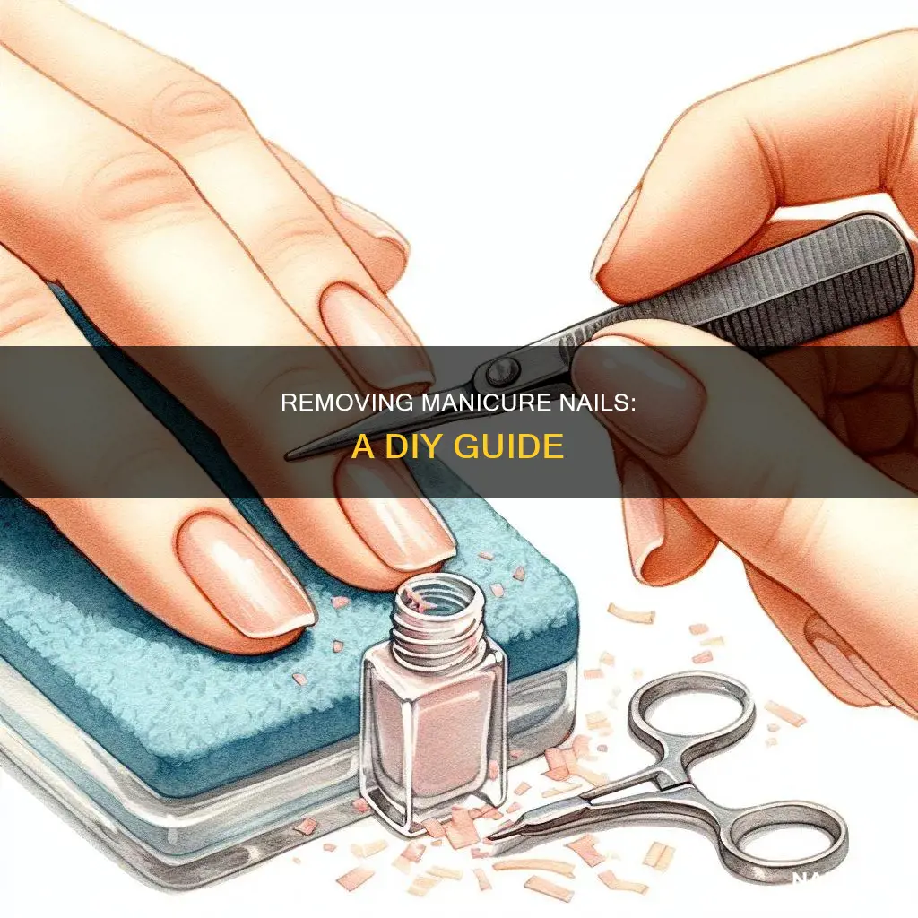 how to remove manicure nails at home