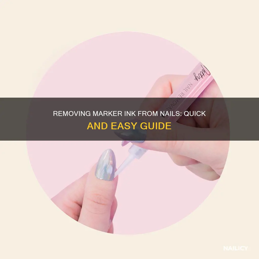 how to remove marker ink from nails