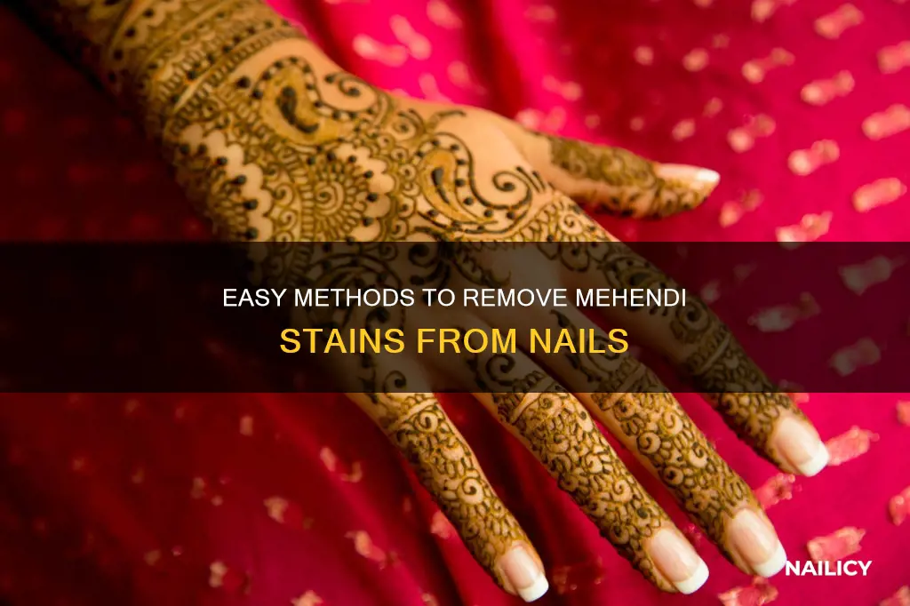 how to remove mehandi stains from nails