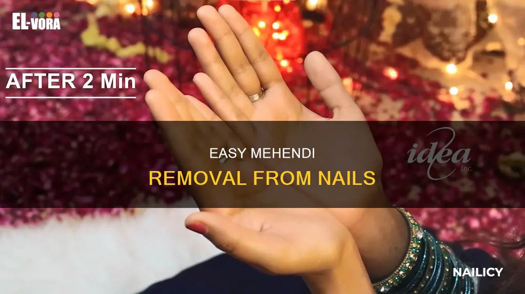 how to remove mehedi from nails