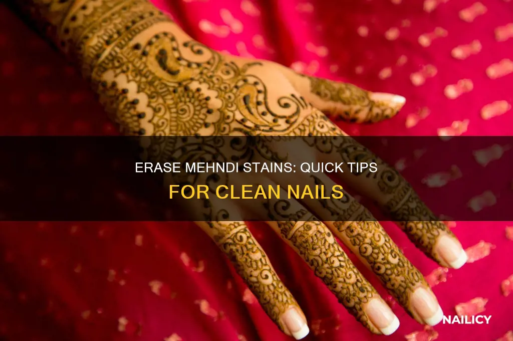 how to remove mehndi stain from nails