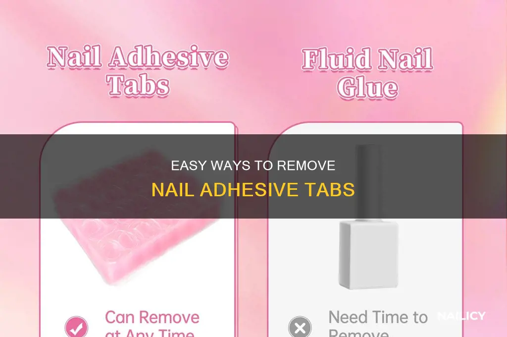 how to remove nail adhesive tabs