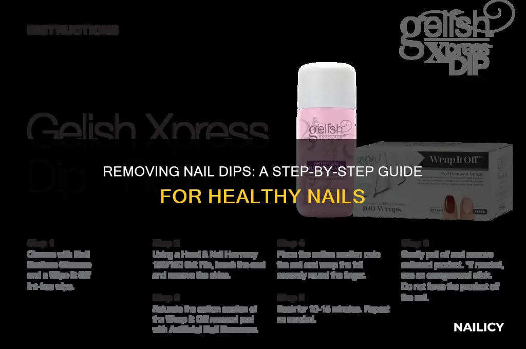 how to remove nail dip from fingernails