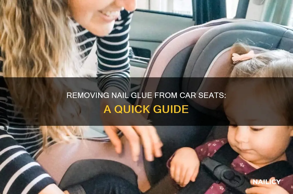 how to remove nail glue from car seat
